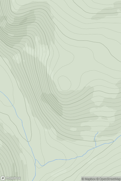 Thumbnail image for Carn Dubh South Top [Braemar to Montrose] showing contour plot for surrounding peak